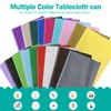 tujol Ivory 6 Pack Plastic Table Cloth 54" x 108",