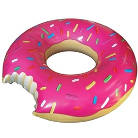 NODC Pool Float Diameter 120cm Adult Donut Float Pink Brown Float (Strawberry)