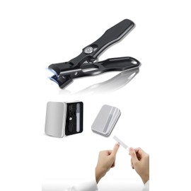 Honwor Professional Nail Clippers for Thick Nails - Wide Jaw Opening, Heavy Duty Stainless Steel - Ideal for Men, Seniors, and Women - Black Birthday