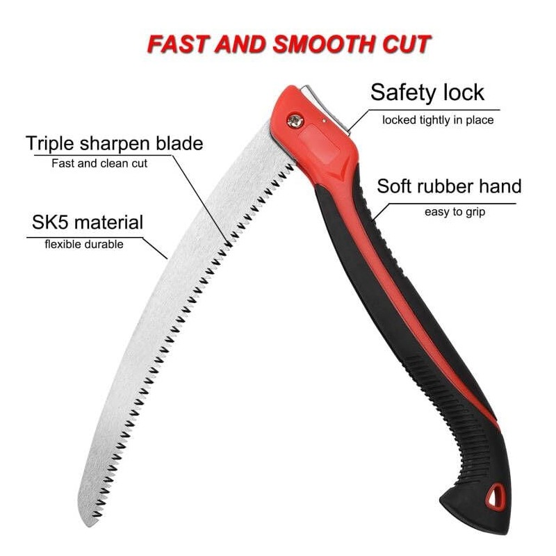 WEIMELTOY 12 Inch Heavy Duty Pruning Saw, Folding Hand Saw