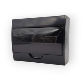 Fuse Box with 12 Modules Black