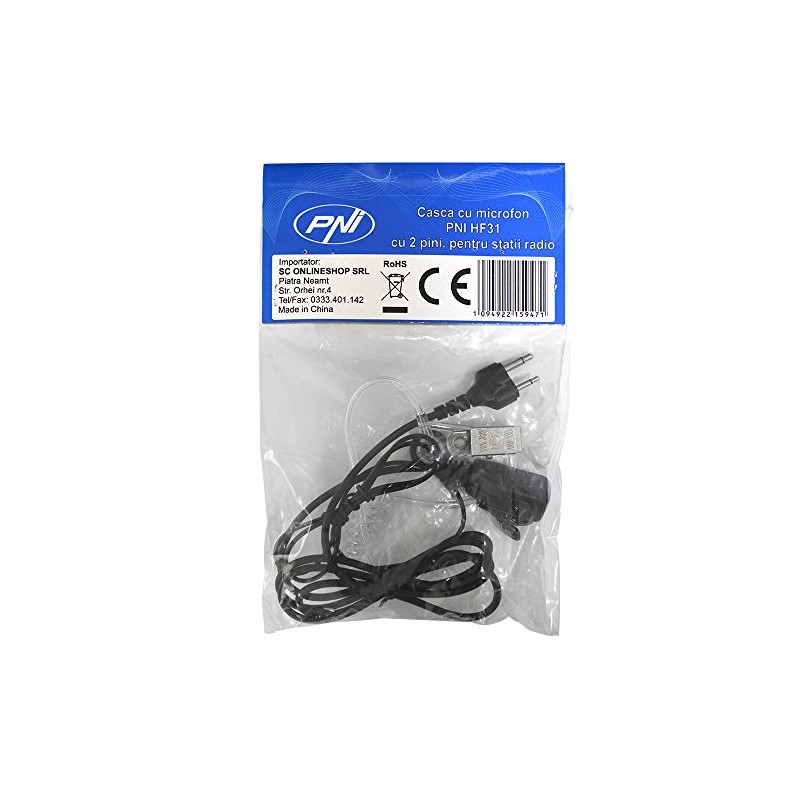 PNI HF31 2 Pin PNI-M Microphone Headset for CB Radio