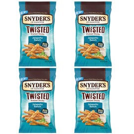 Snyder's Jalapeno Ranch Twisted Pretzels 12oz (Pack of 4)