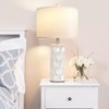 Spclsim 23.5" Modern Ceramic Table Lamps for Bedroom Set of