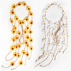 Sucrain 2pcs Flower Hippie Headband Floral Crown Summer Sunflower Hair