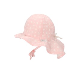 Sterntaler Baby Girl Flapper Baby Sun Hat Brik Hat - Sun Hat, Summer Hat, Baby Hat with Ties and Neck Protection - Washable - Pink, 43