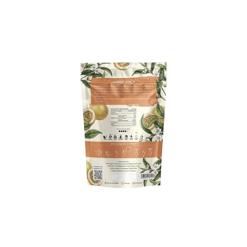Tgb Passion Fruir Black Tea 250g Negro Maracuyá Infusión Tropical