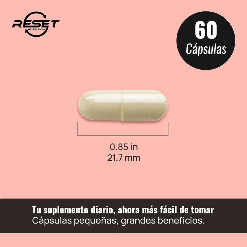 Reset Nutrition Mannose Salud Urinaria Infecciones Cáps Sabor