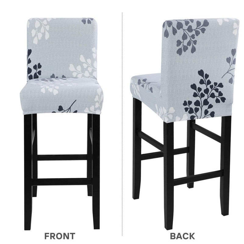 SearchI Bar Stool Covers Set of 2, Stretch Washable Barstool