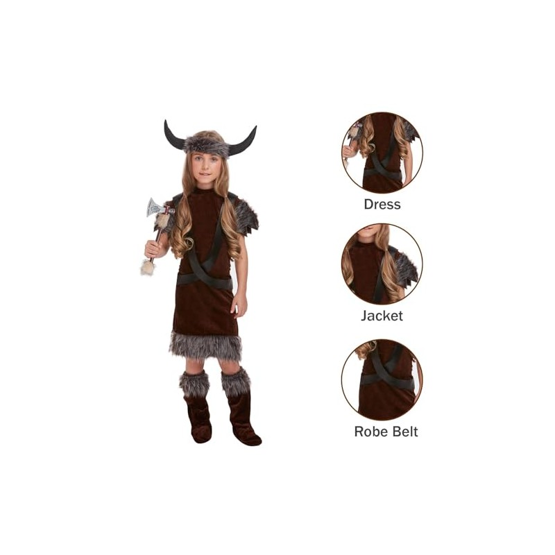 My Illusions Viking Girl Costume 10-12 Years