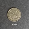 12 Gauge Stamp Design Full Grain Leather Coasters - 4"