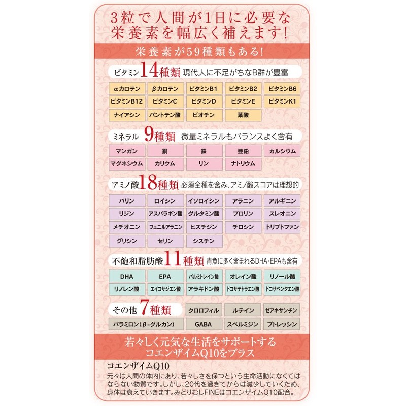 みどりむしファインプラスα 110粒入り×2本(12%増量) ミドリムシ(ユーグレナ)サプリメント