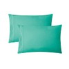 Clara Clark Double Brushed Microfiber Luxury Pillow Covers, Mint Green,