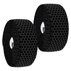 Lollanda Bike Handlebar Tape, EVA Carbon Fibre Anti-Slip Grip, Shock Absorbing Breathable Handle Bar Tape for Road Cycling, Urban Bikes, Includes End Plugs and Finishing Tape (Black)