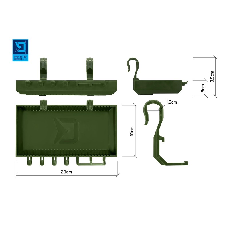 Delphin ShelfPOD Rodpod Shelf, Camo, RodPod Fishing Tackle Storage Tackle