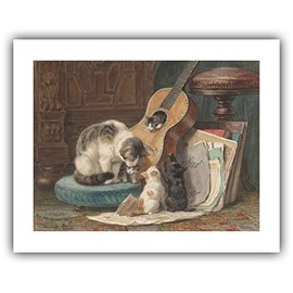 The Ibis - Henriette Ronner-Knip : ''The Musicians'' (c.1876-1877) - Museum-Grade Giclee