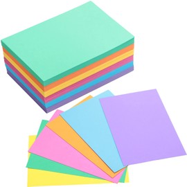 Fainne 300 Pcs Blank Index Cards 180 Gsm Thick Card Stock Assorted Color Neon Blank Flash Cards Colorful Study Notecards for Organizing(Bright Colors,4 x 6 Inch)