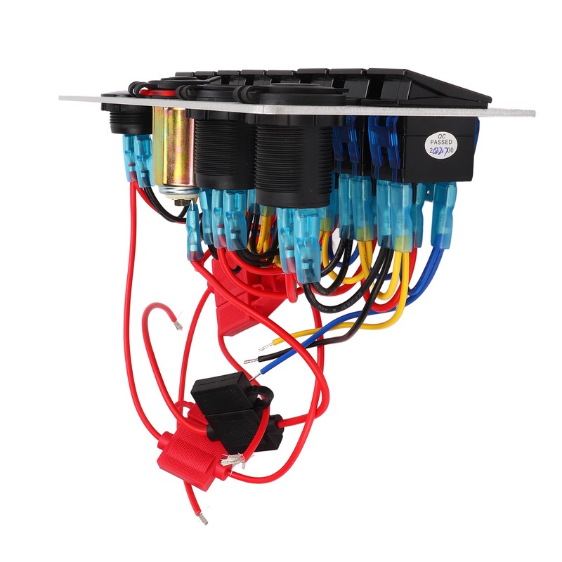Rocker Switch Panel 8 Gang 12‑24V 5 Pin Blue Light