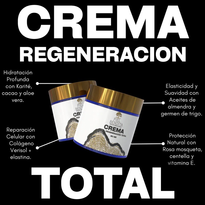 Crema Piel Bendita Regeneración Total Aclara Nutre Repara Cacao