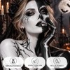 Erinde Pintura Corporal Blanco+Negro Face,Pintura Facial de Cobertura Total
