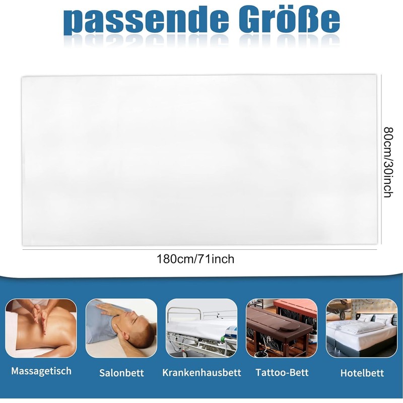 Yelid Pack of 20 Disposable Fitted Sheets for Massage Tables,