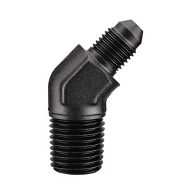EVIL ENERGY 3AN Male Flare to 1/4" NPT Pipe 45 Degree Fitting Adapter Aluminum Black