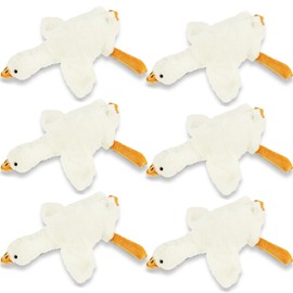 Flahard 6 Pcs 12 Inch White Goose Stuffed Animal Toys Soft Plush Goose Pillow Toys Cute Stuffed Goose Duck Animal for Kids Adults Birthday Party Gift