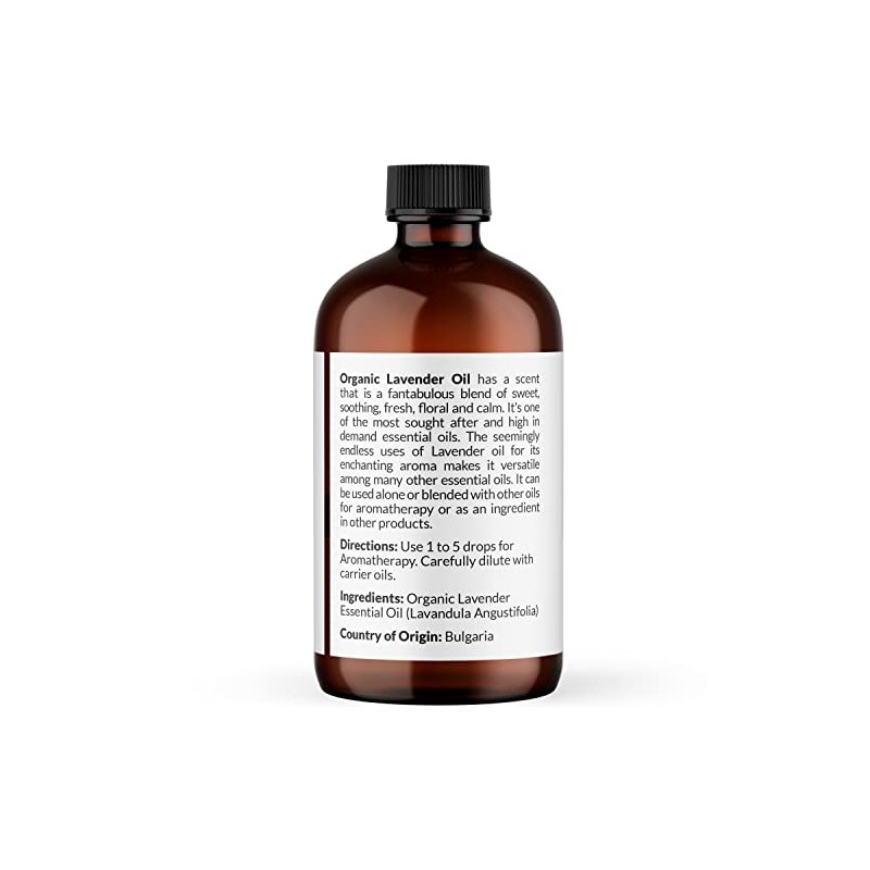 NaturoBliss Organic Lavender Essential Oil, 100% Pure Therapeutic Grade, Premium