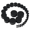 Qmcandy Solid Silicone Flesh Ear Gauges Stretching Kit Double Flared