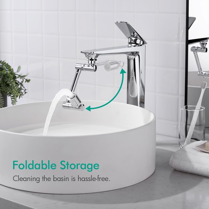 BAGNOLUX Brass 1080° Swivel Faucet Extender for Bathroom Sink, 2