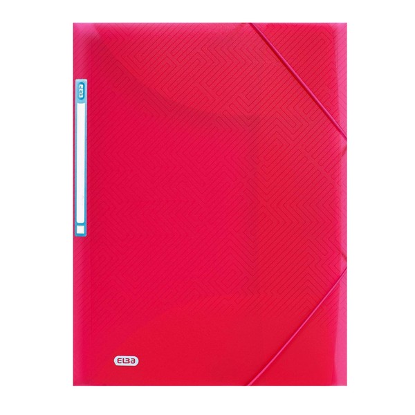 ELBA Urban A4 Plastic Folder with Elasticated Corners, Transparent, Pink, Pack of 1