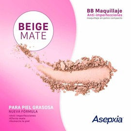 Maquillaje en Polvo Compacto Asepxia BB Anti Imperfecciones Beige Mate 10g