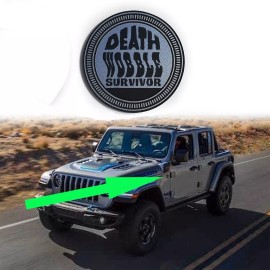 FMSgear One (1) DEATH Wobble Fender Badges fits JEEP WRANGLER YJ JL JK TJ CJ emblem