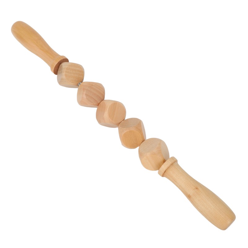 Fascia Massage Roller Meridian Dredgin Wooden Scraping Rods with 5pcs