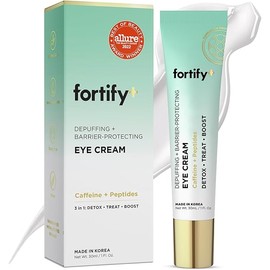 Fortify 9-in-1 Natural Skincare Eye Cream - De-Puffing & Protecting, Dermatologist Tested - Hydrates & Refreshes, Made in Korea - 30ML (1 Pack)
