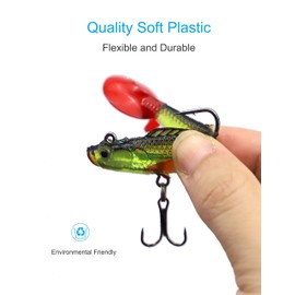 Facikono Lures for Bass Jig Head Soft Swimbait, 6-Pack 6 Colors Plastic Bait for Saltwater/Freshwater Fishing