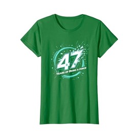 47 Years of Being a Force Birthday Gift T-Shirt, Women, Kelly Green
