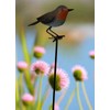 Garden Metal Bird Stake Decoration, Robin Design, Outdoor Decorative Yard