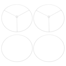 PATIKIL 11.8 Inch Lamp Shade Ring, 2 Set Metal Lamp Shade Frame Wire Lampshade Frame DIY Drum Strong Ring Lampshade Holder for Table Floor Lamp, White
