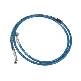TUCKBOLD 55.12" Length 10mm ID Motorcycle Hydraulic Brake Line Oil Hose Pipe Stainless Steel Braided Cable for ATV Motocross Sport Bikes Street Bikes Blue Automotive Parts