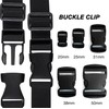 Generic 25mm Military-Grade Quick-Release Black Plastic Buckles - No-Sew Heavy