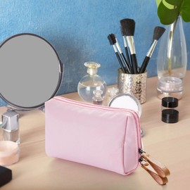 Colcolo Travel Makeup Bag, Cosmetic Pouch for Hotel Commuting Vacation Concert Vanity, Pink