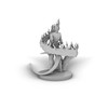 Tiefling Male Sorcerer With Swirling Flames Tabletop DND Gaming Miniature