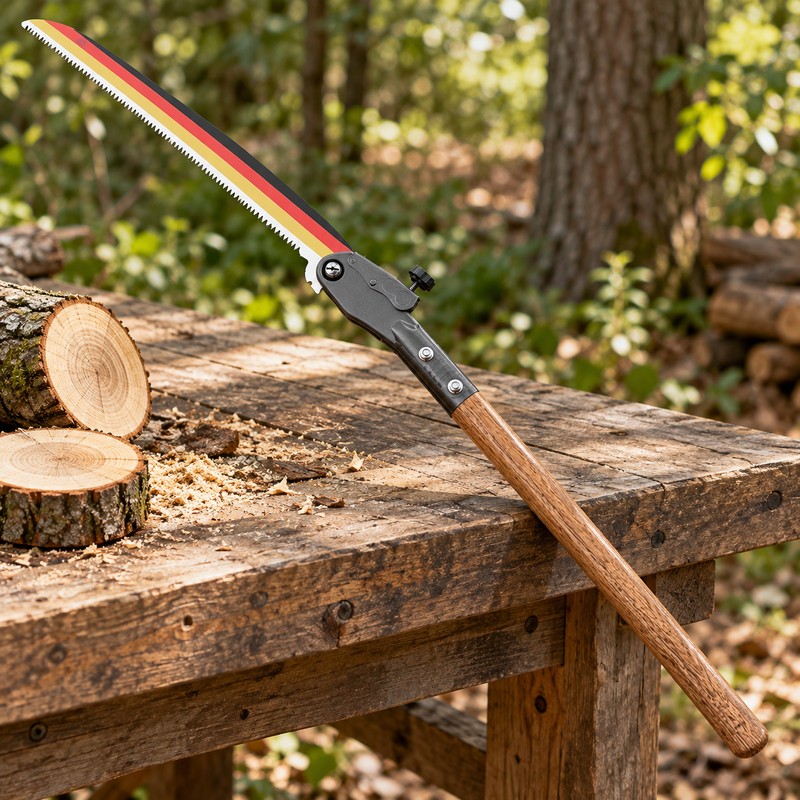 112CM Outdoor Folding Saw – Manganese Steel Pruning Hand Saw