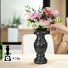 Cemetery Memorial Vase, Natural Granite Stone Flower Vases with Draining