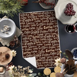 FITIE Brown Vintage Coffee Kitchen Towels, Coffee Lovers Gifts for Women Men Dish Tea Towels for Kitchen Cafe Decor, Barista Gifts Decorative Hand Towel, 16x24 Inch