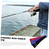 Sosoport 12pcs Fishing Rod Straps Stretchy Elastic Wraps for Fishing