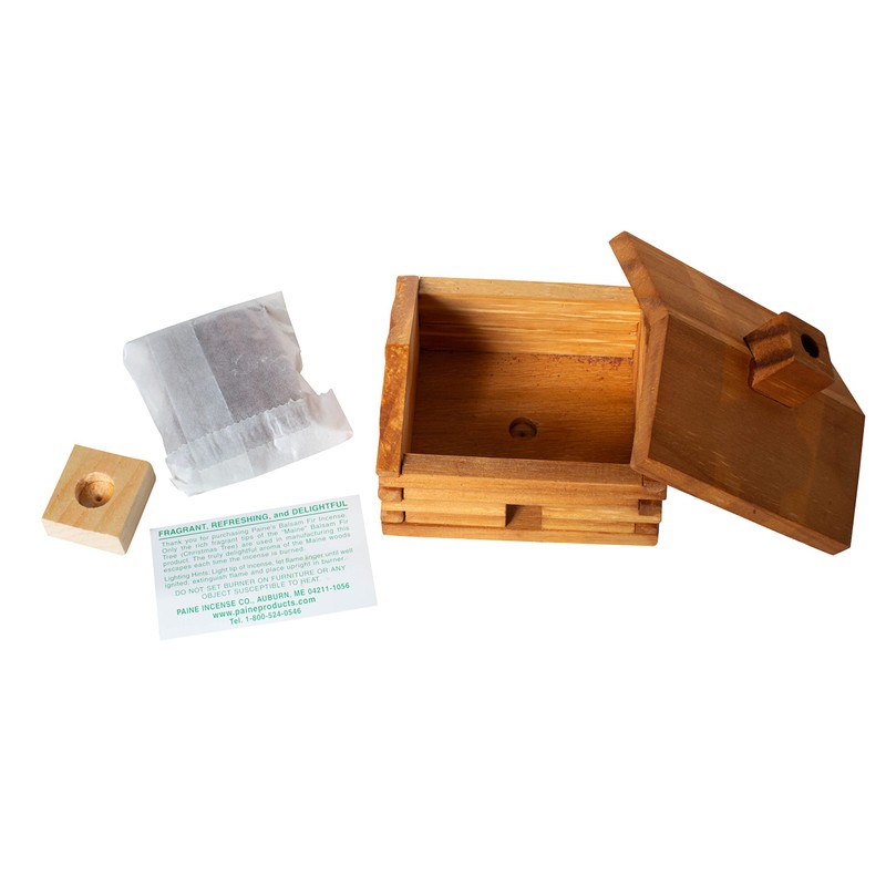 medium Log Cabin Cedar Incense Burner comes with 10 cedar