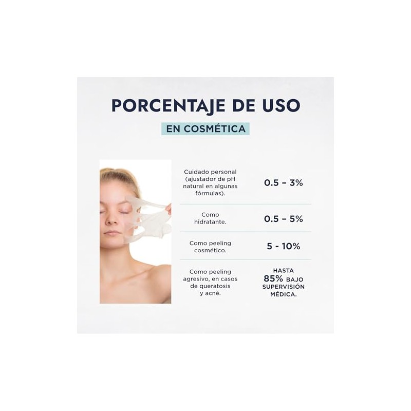 Hebbe - Ácido Láctico, Exfoliante y Regulador de pH para