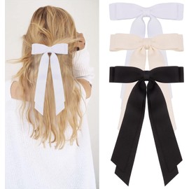 Hair Bows for Women Hair Ribbons with Metal Duckbill clip Coquette Bows Girl Trendy Cute Hair Accessories Aesthetic Things (Style1, One size)